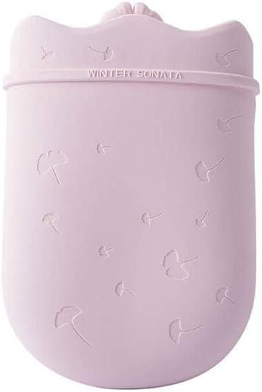 Kolloee Hot Water Bottle Bag Soft Rubber for Pain Relief Menstrual Cramp,hot and