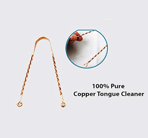 Wonder Care Copper Tongue Cleaner Couples Pack | Ayurvedic Combo Pack | Copper Twister Cleaner Scraper for Adults