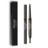 Men's 2-in-1 Eyebrow Brush & Pencil - Ultra-Thin, Long-Lasting Black - Shape, Define & Fill In - Vegan
