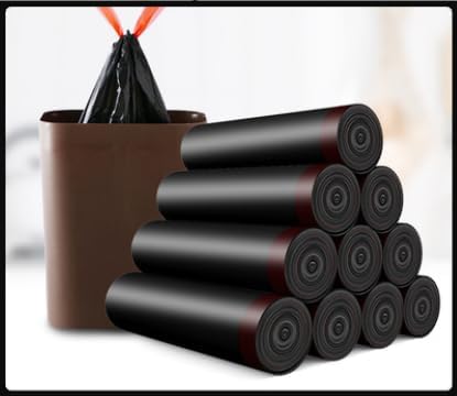75 Count Drawstring Trash Bags, Thickened Unscented Garbage Bags 19.7" x 17.7" for Kitchen Bathroom Office