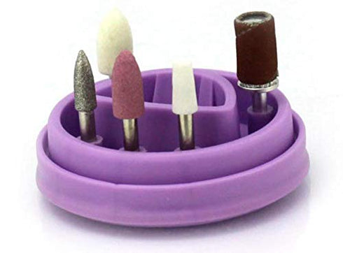 Professional Automatic Electric Nail File Set, 5 Interchangeable Attachments, Cordless Battery Operated
