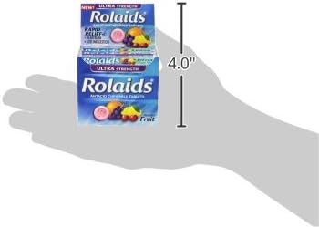Rolaids Ultra Strength Tablets - Fruit, 10 Count (Pack of 12)