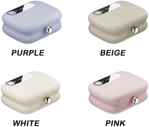 Pwhite 7-Compartment Portable Pill Organizer, Mini Travel Case Moisture-Proof Medication Organizer for Vitamins