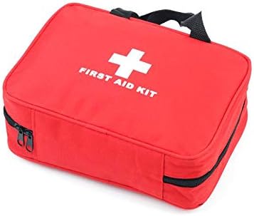 First Aid Bag, Empty Medical Storage Kit for Emergency First Aid (Red, 2PCS)