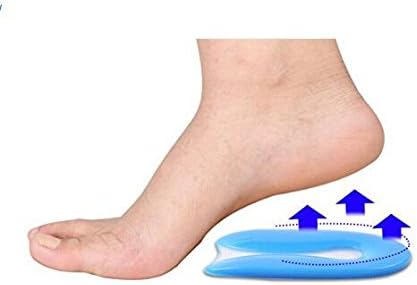 U-Shaped Silicon Gel Spur Heel Cup Pads for Plantar Fasciitis Pain Relief, Middle Cushion Support