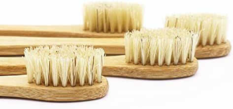 Boar Bristles Natural Bamboo Toothbrush, Eco-Friendly Biodegradable, Pack of 12