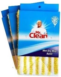 Mr. Clean Wet Dry Mop Refill, Microfiber 3 Pack, Color May Vary