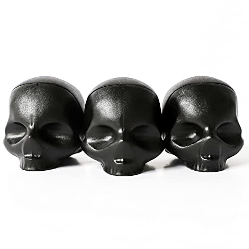 Rebels Refinery 3-Piece Skull-Shaped Lip Balm Bundle - Black, Mint, Vanilla & Passion Fruit
