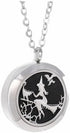 Aromatherapy Essential Oil Diffuser Necklace, Stainless Steel 30MM Magnetic Locket with Refill Pads