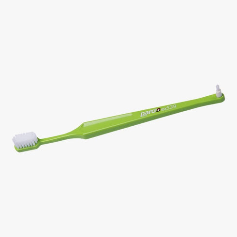 Paro exS39 Extra Sensitive Toothbrush with Interspace Brush F, Ultra Soft Bristles, Dual Features, Unisex (6 Pack), 6.0