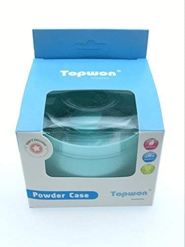 Topwon Baby Powder Puff Kit for Body Powder Container & Dusting Powder Case for Baby & Mom