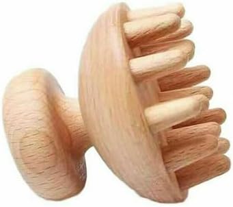 UCCKEYI 60x62mm Wood Guasha Press Head Massager Tool Octopus-Style Muscle Roller for Neck, Shoulders & Stress Relief