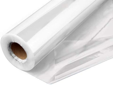 Purple Q Crafts Clear Cellophane Wrap Roll, 16 Inches Wide, 100 Feet Long, Thick Food Safe Cello Rolls