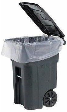 100 Gallon Garbage Bags: Clear, 1.3 Mil, 67x79, 10 Bags.