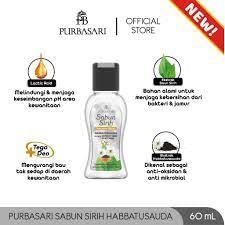 Purbasari 60 ml (Pack 3) Feminine Hygiene Wash Sabun Sirih betel Soap with Habbatussauda