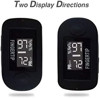Concord BlackOx Fingertip Pulse Oximeter with Reversible Display, Carrying Case, Lanyard