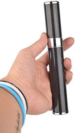 Carbon Fiber Cigar Case Tube, Super Slim Light Travel Case for Cigar Carrying Holders (Humidors Black, One Figure)