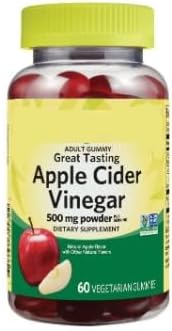 SEDLAV Non GMO Dietary Supplement Gummies, Apple Cider Vinegar, 500 mg, 60 Count