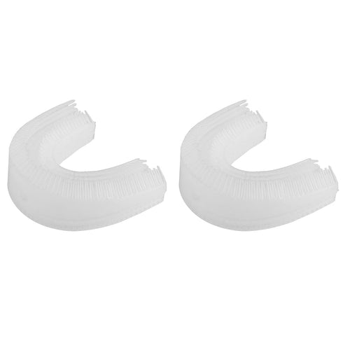 HEALLILY 2pcs U Shaped Toothbrush Head Silicone Automatic Electric Toothbrush Heads Replacement Refill