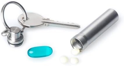 GUS Original Pill Fob, Made in USA, Stainless Steel Keychain Holder