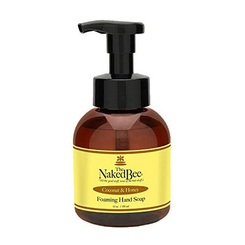 The Naked Bee Coconut & Honey Foam Soap (12 oz) Liquid Foaming Hand Soap - Mild Cleanser for Clean and Soft Hands