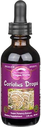 Dragon Herbs - Coriolus Mushroom Extract Drops - Chinese Turkey Tail - 2 fl oz