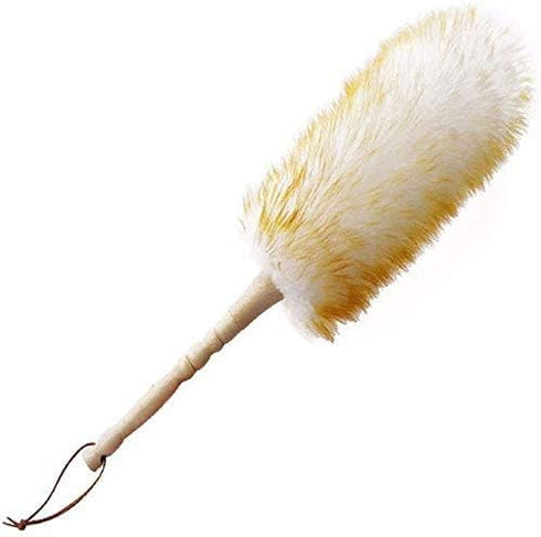 J&A Lambswool Dusters, 18.9 inch Solid Wooden Handle, Flexible Head for Home, Office, Car
