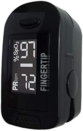 Concord BlackOx Fingertip Pulse Oximeter with Reversible Display, Carrying Case, Lanyard