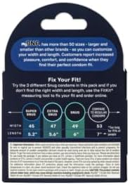 Pack, 3 Count My ONE Snug Fit Condom Lubricated Latex Condoms in Three Custom Sizes with Brass Pocket Case