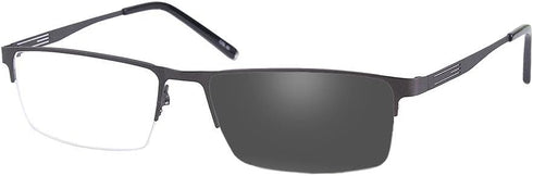 Jcerki Photochromic Gray Reading Glasses +0.50 Strength Half Frame Men Eyeglasses