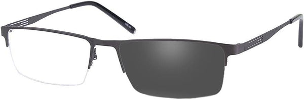 Jcerki Photochromic Gray Reading Glasses +0.50 Strength Half Frame Men Eyeglasses