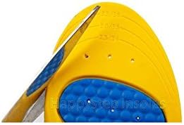 Happystep Memory Foam Sport Gel Shoe Insoles - Heel Cushioning and Shock Absorption (Size M: Men 6-8, Women 7.5-9.5)