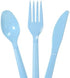 Light Blue Plastic Utensils, 48-ct. Bags