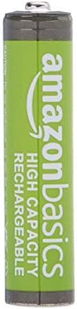 Amazon Basics 24-Pack Rechargeable AAA NiMH High-Capacity Batteries, 850 mAh, Recharge up to 500x Times, Pre-Charged