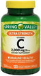 YOLOMOLO Ultra Strength Vitamin C Capsules Dietary Spring Valley Supplement, 2,000 mg, 120