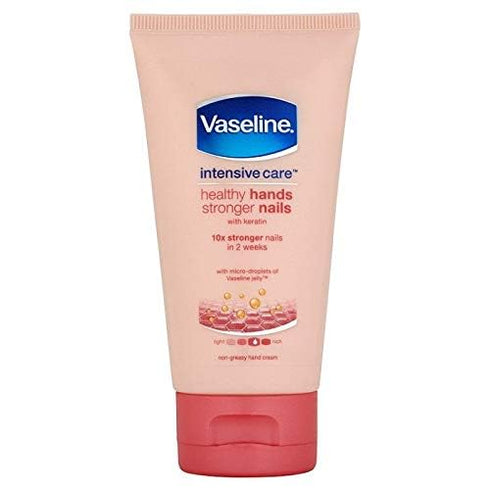 Vaseline Hand Cream for Very Dry Hands, Intensive Care Healthy Hands Stronger Nails Cream, 75 ml