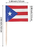 JAVD CYPS 100 Pcs Puerto Rican Toothpick Flags, Mini Stick Cupcake Toppers, Country Picks Party Decoration, Cocktail