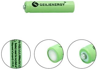 Rechargeable AAA Batteries, 1.2V 600mAh NiMH, Precharged for Garden Lights, 12 Pack