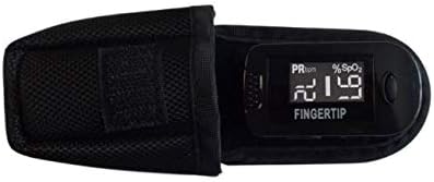Concord BlackOx Fingertip Pulse Oximeter with Reversible Display, Carrying Case, Lanyard