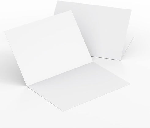 Reskid 100-Pack Heavyweight White Blank Cards - 7x10 Scored To 5x7 - 110lb