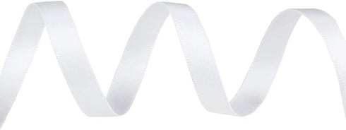 LIUYAXI White Double Face Satin Ribbon, 3/8" x 50 Yards, Perfect for Crafts, Gift Wrapping, Bow Making