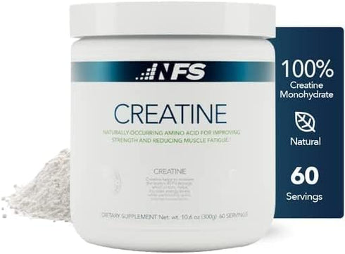 NF Sports Creatine Energy Protein Powder, Unflavored, 300g, 60 Servings for Muscle Recovery & Strength