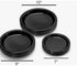 VeZee 9 Inches 300 Count Cuisine Disposable Black Plastic plates Good to use in Microwave, Best for home Parties