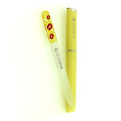 Premium Glass Nail File with Case - Professional Crystal Fingernail Files Perfect Manicure Set for Women Men Kids
