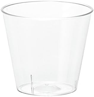Embellish Crystal Clear Hard Plastic 1oz Clear Shot Glass, Pack of 50