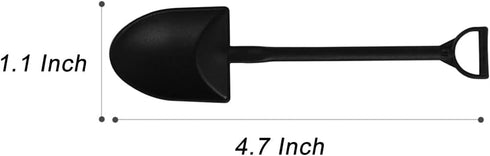 Much Hotter 100PCS Party4.7 Inch. Mini Shovel Shape Spoons, Plastic Mini Ice Cream Dessert Spoon Shovels Pudding Yogurt