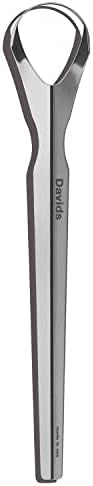 Davids 100% Medical Grade Stainless Steel Professional Tongue Scraper, Made in the USA