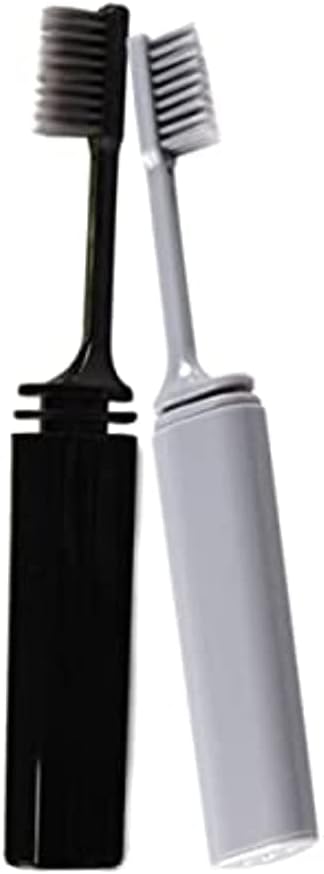 TEONEI Folding Travel Toothbrush, Foldable Toothbrushes , Personal Care Teeth Brush,2PCS