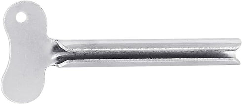Labriciyon 2 Pcs Silvery Metal Tube Squeezer Keys, Tube Toothpaste Squeezer Keys Metal Hair Dye Color Key Roller