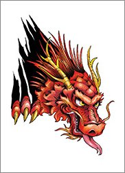 Large Dragon Ink Temporary Tattoos - 30 Sheets for Party Favor/Activity, Series 3